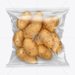 Plastic Bag w Potatoes Mockup - Free Download Images High Quality PNG, JPG - 44231